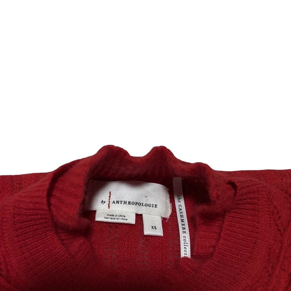 NWT ANTHROPOLOGIE WOMEN'S CASHMERE COLLECTION POINTELLE CASHMERE JUMPER‎ SWEATER